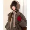 Novidade de Inverno Estilo Tiras Earmuffs de Pelúcia para Mulheres, Proteção de Orelha Espessada, Earmuffs à Prova de Frio, Ciclismo ao Ar Livre, Earmuffs à Prova de Vento e Quentes