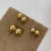 Aretes de Perla Dorada para Mujer, Perfectamente Redondos, Versátiles, de Alta Gama, Aretes de Plata Esterlina para Otoño e Invierno, Aretes sin Perforación, Pinzas para Orejas Tipo Mosquitero