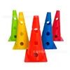 Cono de Entrenamiento Marcado con Agujero de 32 cm Conos de Entrenamiento de Fútbol Barrera de Obstáculos Deportivos para Niños Escolares Conos de Helado