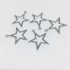 Acessórios para Joias DIY Cor Dourado Claro Banhado a Cobre com Retenção de Cor Natação Pingente de Brinco Estrela de Cinco Pontas Vazada Formato de Estrela Brilhante