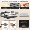 Cama Simple de Tela Dormitorio Principal Doble Respaldo Tapicería Suave Cama Doble Suelo Italiano Tela de Algodón Lino Cama Grande Cama Doble para el Hogar