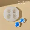 Molde de Silicona Hecho a Mano DIY Pegamento de Cristal Flor Estéreo Rosa Camelia Loto Hoja de Loto Yeso Fondant