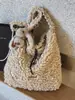2025 Bolsa Transversal Versátil de Pelúcia Grande Capacidade Outono/Inverno Nova Moda Coreana Tendência Elegante Bolsa de Ombro
