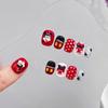 [Armadura usada à mão] Desenhos animados pura mão-usado armadura tridimensional doce bonito pintado à mão acabado nail art unha falsa