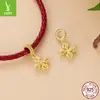 Plata Ziyun Elemento Dorado Pequeño Buda Dorado Accesorios de Plata de Ley 925 Patrón Vajra Vajra Pulsera de Abalorios DIY