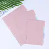 Separador de Páginas para Pasta A4 Papel B5 Separador de Índice para Caderno de Folhas Soltas Plástico PP