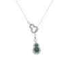 Collar de plata de ley S925 con calcedonia natural china, calabaza Fulu, ágata de hielo alta, cadena de clavícula para niñas, venta al por mayor