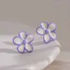 Nuevos Pendientes Únicos de Este Año Pendientes de Flor Blanca Francesa Diseño de Nicho Pendientes de Gardenia Suave 2025