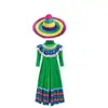 Trajes Mexicanos Espanhóis Matador Flamenco Dança Estilo Étnico para Crianças, Homens e Mulheres Trajes para Apresentação de Junho 1
