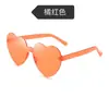 Gafas de Sol Dulces Lindas de Amor Divertidas Para Todo Combinar Decorativas Para Fiesta Gafas Sin Montura con Borde de Corazón de Melocotón