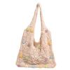 Nova Bolsa de Ombro Único Fashion Estilo Francês, Bolsa de Ombro Único de Grande Capacidade Nicho, Bolsa Grande Trançada Fresca e Versátil para Meninas