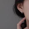 Pendientes circulares de amor dulce para mujer, combinables, modernos, personalizados, creativos, de plata S925, con diseño Ins Sense.