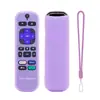 Novo Modelo Adequado para Controle Remoto Roku Capa Protetora de Silicone, Vazada, Espessada, Anti-Queda, Antiderrapante, Luminosa, Concha Protetora Colorida