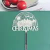Decoração de Bolo de Natal Estilo Ins Transfronteiriço Feliz Natal Decoração de Bolo Acrílica de Natal Inserção para Bolo de Natal