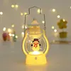 Linterna miniatura de caballo temática navideña, pequeña luz de noche, lámpara de aceite portátil, regalo de Navidad para niños de preescolar, decoración para hornear y adorno decorativo