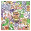 50 adesivos coloridos originais de desenhos animados de animais pequenos decoração criativa de adoração card goo caderno telefone adesivos DIY