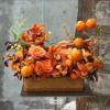 Festival de Mediados de Otoño Cesta de Flores de Bambú Estilo Chino Retro Hecha a Mano Cesta de Mano para Pasteles de Luna Frutas Flores Regalo Creativo de Fiesta