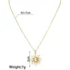 Amazon Tendência Venda Quente Nova Moda Liga Zinco Pingente Sol Estrela Corrente Fina Ajustável Colar Feminino