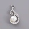 Colar pingente de pérola em liga de moda europeia e americana pulseira diy chaveiro de bolsa material de decoração com diamante