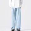 Outono/Inverno 2026 Novo Estilo Chinês Masculino Tendência Veludo Cotelê Casual Calça Plus Size Solta Retrô Reta Perna Larga