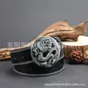 Hebilla Hueca de Aleación de Zinc de Una Pieza Cinturón con Patrón de Presión para Hombre Hebilla de Tabla Retro Cinturón Moderno Cinturón Distintivo para Pantalones