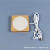 Difusor luz nocturna base de madera maciza acrílico luminoso portalámparas de madera creativo pequeño botella de vino diy base de iluminación