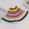 Sombrero de Sol con Anillo de Caramelo Colorido de Verano, Sombrero de Pescador de Moda al Aire Libre Personalizado, Sombrero de Sol con Protección Solar Estilo Coreano
