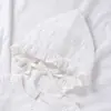 Mameluco de encaje de manga larga para bebé niña, estilo nuevo de primavera y otoño, mono de crepé para bebé con sombrero incluido