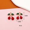 Pendientes de aleación con forma de cereza y fresa fresca, con adornos de bricolaje cuidadosamente seleccionados, con una serie de frutas de verano, accesorios para el cabello y colgantes.