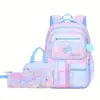 Conjunto de Mochilas Três Peças Transfronteiriço para Alunos do Ensino Fundamental, Mochilas Estilo Geladeira para Meninas, Mochilas de Grande Capacidade Redutoras de Peso para Meninas, Comércio Exterior