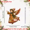 Colgante Acrílico Navideño 2D Gato de Dibujos Animados Ángel Muñeco de Nieve Adorno Decoración de Árbol de Navidad Colgante para Coche
