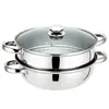 Panela de Aço Inoxidável Espessada Doméstica Vaporizador de Três Camadas Panela de Cozinhar a Vapor para Sopas Multi-camada Dupla Camada Panela Quente Panela para Fogão de Indução Panela Presente