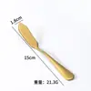 Faca de Manteiga de Aço Inoxidável Transfronteiriça 1010 Faca de Queijo Faca de Manteiga para Comida Ocidental Faca para Espalhar Manteiga Torrada Geleia Faca de Manteiga