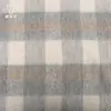 Tecido de Lã Xadrez Cinza e Branco de Fibra Química Longa Personalizado Lado Único Fornecimento Direto da Fábrica Tecido de Lã Bouclé