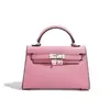 Bolsa de alta qualidade feminina 2026 verão nova segunda geração bolsa Kelly fivela prateada mini bolsa de mão bolsa de ombro bolsa transversal pequena da moda