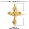 Pingente DIY de Aço Inoxidável Cruz Coração Estrela Francesa Mão de Buda Feminina Cacto Colar Titânio Aço Joia Pingente