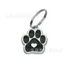 Placa de Identificação para Cachorro em Liga Metálica com Estampa de Pata Brilhante, Personalizável com Gravação, Etiqueta de Identificação Anti-Perda para Pet, Tag de Pet DIY, Fornecimento Transfronteiriço