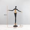 Figuras de Hierro Fundido Metálico Estilo Europeo Sencillo Creativo Niña de Ballet Adornos Decoraciones para Sala de Estar Entrada Estudio Hogar