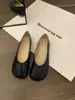 Sapatos Suaves de Brisa Noturna com Solado Plano para Mulheres, Sapatos com Solado Macio Que Não Cansam os Pés, Sapatos Tipo Colher de Feijão Verde