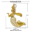 Europeu e Americano gota de óleo borboleta amor cobre zircônia pulseira diy pingente feminino cauda de sereia pingente de colar acessórios de joias