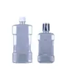 Fabricante Fornece Garrafas Plásticas Transparentes de PET de 500ml e Copos Medidores de 250ml para Dosagem Portátil de Líquidos