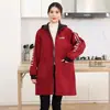 Nuevo Estilo Abrigo de Trabajo Impermeable y a Prueba de Aceite para Mujer, Ropa de Abrigo con Forro de Polar para el Trabajo, Cocina y Tareas Domésticas, Delantal