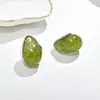 Pendientes Melard de Cristal Gota de Agua en Forma de U, Modernos y Sencillos, Pendientes de Resina Ámbar con Aguja de Plata 925, Estilo Celebridad de Internet Transfronterizo