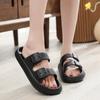 Venta al por mayor moda simple verano interior hogar exterior usar ligero femenino masculino color sólido chanclas antideslizantes sandalias de pareja