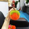 Piel de Conejo Rex Sintética Cosas Buenas Suceden Colgante para Llavero Bola de Felpa Decoración para Mochila Evento de la Empresa Persimmon Regalo