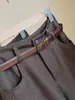 Pantalones de traje de pierna ancha de mezcla de lana de alta gama para mujer, nueva colección otoño 2026, estilo coreano, modernos y elegantes, adecuados para el trabajo, pantalones cropped de pierna recta