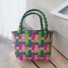 Nova Bolsa Tecida de Plástico Cesta de Legumes Bolsa Tiracolo Bolsa de Praia DIY Foto Casual Bolsa Feminina Modelo Popular Fabricante Atacado