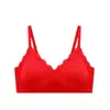 Vendas Diretas de Fábrica de Modelos Populares Transfronteiriços: Sutiã Sem Fio para Seios Pequenos, Sutiã Push-Up e Levanta-Busto, Lingerie Anti-Queda em Renda Francesa