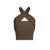 Cita Diseño Japonés Top Tubo Halter Cruzado Moda de Principios de Otoño Diseño de Alta Gama con Tirantes Sin Mangas en el Interior