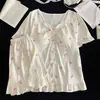 Conjunto de dos piezas con copas, estilo muñeca de algodón nube, estilo lindo y femenino, ropa de casa para estudiantes, pijama dulce y cómodo, estilo coreano